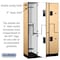 Salsbury Industries Wardrobe Locker, 45" W, 18" D, 76" H, (3) Wide, (6) Openings, Maple 27368MAP - alternate 2